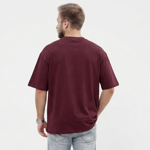 เสื้อยืดโอเวอร์ไซส์ลำลองสำหรับผู้ชาย สไตล์ฤดูร้อน แขนสั้น เสื้อวิ่งออกกำลังกาย คอกลม สไตล์สตรีท ทรงหลวมไหล่ตก - Product Image 2
