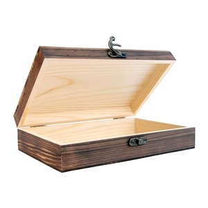 <b>Rustic</b> Acacia <b>Wood</b> Rectangle Box with Hinged Lid Custom Logo Engraving for Wedding Decorations-Manufacturer Exporter - Product Image 1
