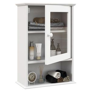 White MDF Bathroom Locker Stylish and Durable Shelves for Organizing Your Space - Product Image 1