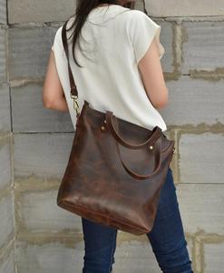 Grand sac marron fait main en cuir pleine fleur, sac à bandoulière pour femme, qualité supérieure, style vintage, fournisseur en gros - Product Image 5