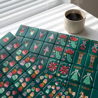 Coffret de Mahjong Américain Édition Limitée Noël Casse-Noisette - 160 Tuiles Acryliques Premium - Jeu Social de Noël pour 4 Joueurs - Cadeau