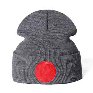 Gorros de Punto Vintage Unisex al por Mayor, Gorro de Pescador Rojo Vino, Gorro de Punto Personalizado con Parche para Hombre - Product Image 5