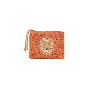 Pochette à monnaie en perles de rocaille cerise - Pochette zippée brodée à la main personnalisable pour usage quotidien/fêtes et cadeaux promotionnels - Product Image 4