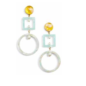 Boucles d'oreilles en résine pour femmes et filles, bijoux fantaisie, boucles d'oreilles en résine faites à la main, prix de gros - Product Image 1