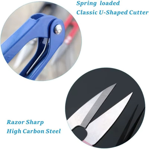 Tijeras Spring Beauty, 4 piezas, acero inoxidable, hoja recta afilada, cuidado de cutículas de alta calidad, para diestros (color aleatorio) - Product Image 2