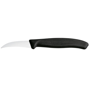 Cuchillos de Cocina Curvos con Mango Negro, Hoja Afilada de Acero Inoxidable, para Pelar Frutas y Verduras, Decorar y Cortar - Product Image 1