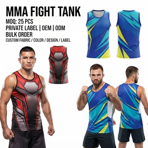Camiseta Deportiva Personalizada para MMA, Sin Mangas, Sublimada, Transpirable, para Entrenamiento y Fitness - Product Image 6