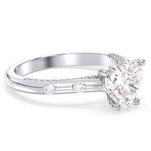 Anillos de compromiso solitarios de moissanita de 2.17 quilates con forma de corazón, joyería fina de plata de ley 925 de alta calidad REYES para mujer - Product Image 3