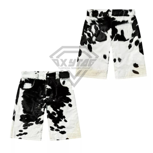 Shorts en fausse fourrure à imprimé vache personnalisé pour hommes et femmes, style streetwear ample et décontracté, Harajuku Punk, grandes tailles, vêtements d'été Power World - Product Image 5
