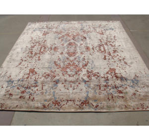 Alfombra Duradera Hecha a Mano de Seda Moderna Antideslizante Reversible para Mascotas, Alfombra Suave de Alta Calidad con Base Antideslizante para Sala de Estar - Product Image 1