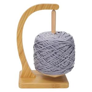 <b>Wooden</b> Yarn Holder Stand Round Shape Eco-Friendly 11.5cm Simple Design for Sewing Convenient Use - Product Image 1