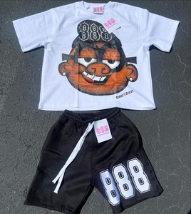 Ensemble de survêtement décontracté pour homme, collection été 2026 : T-shirt à manches courtes et short imprimés - Product Image 1