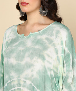 High Quality Designer Rayon <b>Kaftan</b> Tie Dyed <b>Summer</b> Daily Wear Regular Fit Sweetheart neck at Best Price by Supplier - Product Image 5