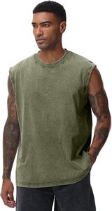 TRUPEXA Custom Men's Hip Hop 380g Cotton Tank Tops OEM ODM Sleeveless Gym <b>Vest</b> Wholesale Plain Athletic Fitness <b>Stringer</b> V-neck - Product Image 4