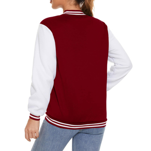 Veste de baseball pour femme de haute qualité personnalisée, en molleton tricoté, séchage rapide, prix raisonnable, en vente - Product Image 2