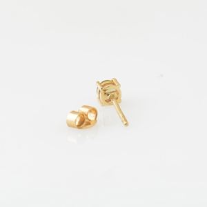 <b>Green</b> Tourmaline Bezel Setting Stud <b>Earrings</b> 925 Sterling Silver 14K Gold Rhodium Solitaire Birthstone Luxury Jewelry Gift - Product Image 3