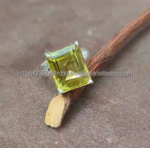 Handcrafted 925 Sterling Silver Boho Statement Ring <b>Hoe</b> Selling Gemstone Glass Stone Wedding Ring Bohemian Gift for Her - Product Image 4