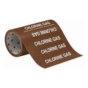 Brady Chlorine Gas Flexible Roll Form Pipe <b>Marker</b> for Chemical <b>Plants</b> & Water Treatment - Product Image 1