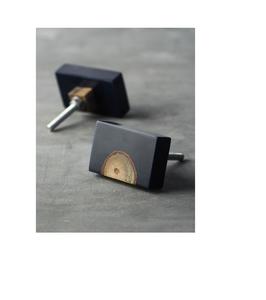 Poignées de porte modernes en bois et marbre faites à la main pour commodes, tiroirs, armoires, meubles, quincaillerie décorative - Product Image 1