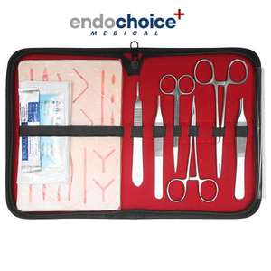 Base d'instruments chirurgicaux Ensemble d'instruments chirurgicaux durables en acier inoxydable Source d'alimentation manuelle Kit de suture Pad de pratique - Product Image 3