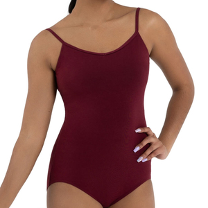 Justaucorps sans manches en polyester bordeaux pour femme Harry Johnson, tenue de danse et d'entraînement, vêtement de scène pour adulte, taille élastique - Product Image 1