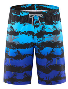 Shorts de plage pour hommes à prix de gros, taille élastique, coupe confortable, en toile unie, maillot de bain pour hommes - Product Image 2