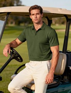 Camiseta de Hombre de Primera Calidad, Tejido de Poliéster Sólido, Transpirable, Suave, Manga Corta, Cuello Clásico, Corte Casual Elegante, Ecológica - Product Image 2