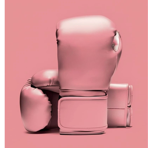 Guantes de Boxeo de Cuero Rosa con Cierre de Cordones en la Muñeca para Adultos, Equipo de Boxeo - Product Image 3