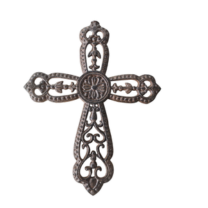 Croix murale en métal chrétienne, en fonte, faite à la main, design moderne et écologique pour la décoration de la maison - Product Image 4