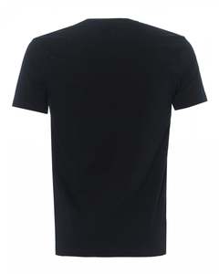 สำหรับเสื้อยืดแขนสั้นสีดำสำหรับผู้ชาย โลโก้ด้านหน้า คอกลม ลำลอง ระบายอากาศได้ดี ผ้าฝ้ายฟลีซ ทรงหลวม - Product Image 2