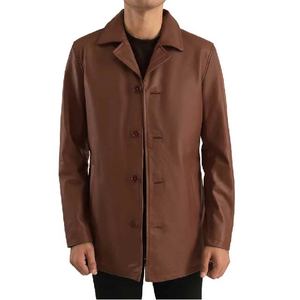 Abrigo de Cuero Marrón, Elegante, Duradero, de Primera Calidad, Diseño Suave y Cómodo, Perfecto para Uso Diario, Casual y Formal - Product Image 2