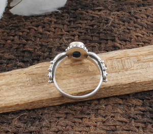 925 Sterling <b>Silver</b> Bezel Setting Turquoise Brilliant Cut Handmade Classic <b>Boho</b> Dainty Solitaire <b>Ring</b> Certified Jaipur Unisex - Product Image 5