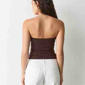 Tops de tubo sin costuras personalizados, transpirables y cómodos, tipo bralette, 100% algodón jersey, para mujer. - Product Image 2