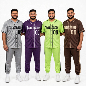 Ensemble maillot et pantalon de baseball professionnel pour hommes avec tissu anti-humidité, couleurs d'équipe personnalisées et coupe athlétique pour la performance - Product Image 3