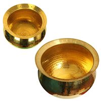 Geborsteld gouden kookpot, duurzaam, glanzend messing keukengerei voor thuis, keuken, hotel, restaurant