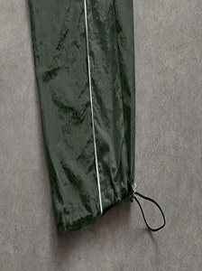 Pantalon décontracté droit imperméable pour homme en polyester/nylon noir, fermeture à cordon, tissé mi-lourd, service OEM pour l'hiver - Product Image 3
