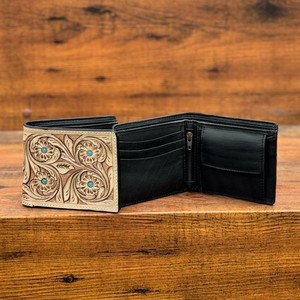 Nuevo 2024 Diseñador Mano Tooled Cartera de cuero Hombres Cartera larga con cremallera Venta caliente Moda Color marrón Cash Holder Regalo para él - Product Image 6