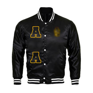 Veste de Sororité et de Fraternité Grecque pour Hommes, Patchs Brodés Personnalisés, Vestes Varsity Unisexe en Soie Satinée, Fraternités Collégiales Alpha - Product Image 3