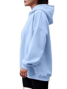Sweat-shirt oversize personnalisé pour femme, style streetwear, jogging, 100% coton, respirant, doublé, super doux, broderie 3D, poche kangourou - Product Image 4