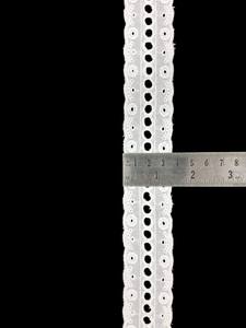 Premium quality Breathable Quick-Dry 100% Cotton <b>Lace</b> Trim <b>White</b> Embroidered Border Lightweight for Apparel dresses - Product Image 2