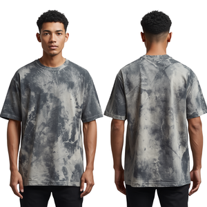 Best Selling Men's Stone Grey Plain Dyed Oversized Graphic T-Shirt 100% Cotton Heavyweight Modern Casual Wear High Street Style - Product Image 3