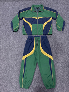 Survêtement décontracté vintage personnalisé pour homme, respirant et léger, avec veste coupe-vent à fermeture éclair intégrale et pantalon de survêtement élastique, style rétro - Product Image 5