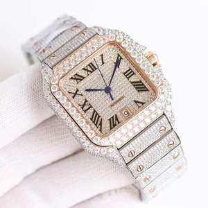 Reloj Mecánico de Lujo con Moissanita, Probador de Diamantes, Reloj Iced Out para Hombre, Bisel de Acero Inoxidable, Reloj de Rapero con Diamantes VVS - Product Image 1