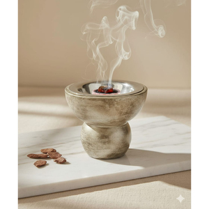 Brûleur d'encens en acier inoxydable avec bol à bois de santal, diffuseur d'aromathérapie pour usage religieux, accessoires de parfum d'intérieur - Product Image 1