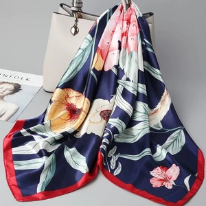 Kneka Elegant Solid 100% Silk <b>Square</b> <b>Scarf</b> for Women Casual Multi-Functional Fashion Accessory All Seasons Muslim - Product Image 1