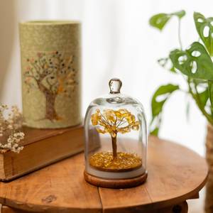 Árbol de Cuarzo Rosa Natural de Alta Calidad con Cúpula de Cristal, Árbol de Cristal Curativo con Base de Madera, Decoración Reiki para el Hogar, Regalo - Product Image 5