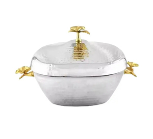 Refined Black Mother of Pearl Casserole Hot <b>Pot</b> Round Food Warmers Combining Functionality with Elegance for the Modern Home - Product Image 6