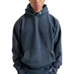 Streetwear ผู้ชายขนาดใหญ่เฮฟวี่เวทเสื้อกันหนาวหมวกบุรุษผ้าฝ้ายเฮฟวี่เวทเสื้อสวมหัวหมวก - Product Image 1