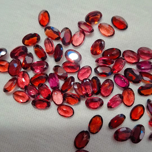 Amazing Natural <b>Red</b> Garnet Cut Stone 5x7mm 6x8mm Oval Shape Loose Gemstone for Jewelry Making 100 Cts 1 <b>Box</b> - Product Image 2