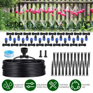 Kit de Sistema de Riego por Goteo Ajustable de 75 Pies para Jardín con Boquillas de Nebulización, Sistema Completo de Riego para Jardín - Product Image 1
